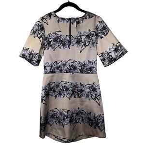 TopShop floral dress size 4 ivory Multi color flowers